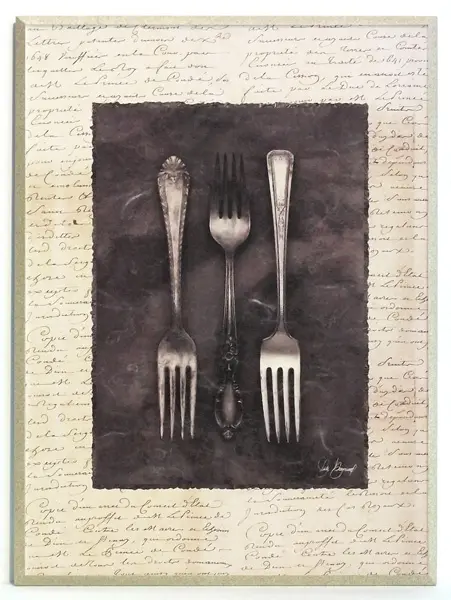 Obraz Sztućće, trzy widelce 31x41 cm
