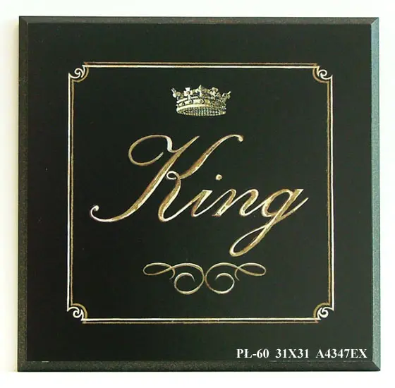 Obraz Szyld KING 31x31 cm