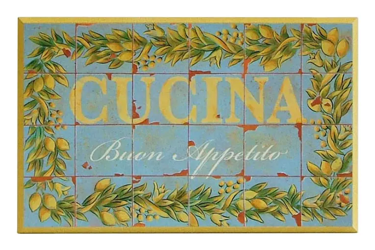 Obraz Szyld kuchenny, cucina na płycie 41x26 cm