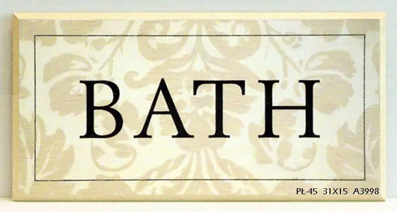 Obraz Szyld łazienkowy, bath 31x15 cm