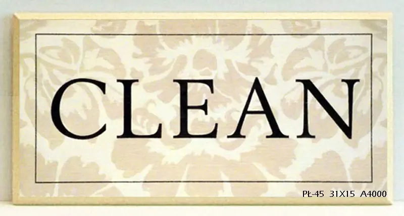 Obraz Szyld łazienkowy, clean 31x15 cm