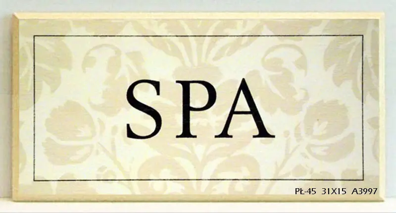 Obraz Szyld łazienkowy, spa 31x15 cm