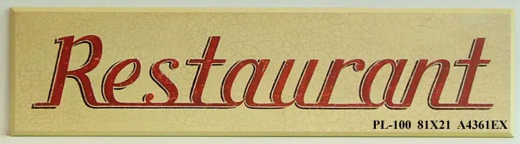 Obraz Szyld "Restaurant" 81x21 cm