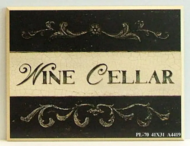 Obraz Szyld z ornamentem, winiarnia, wine cellar 31x31 cm