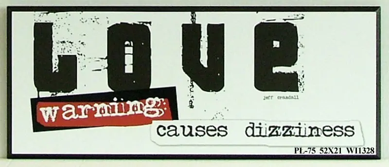 Obraz Szyld z sentencją, miłość LOVE 52x21 cm