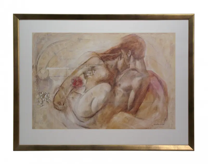 Obraz T. Chekirov, Nadzy kochankowie 80x60 cm