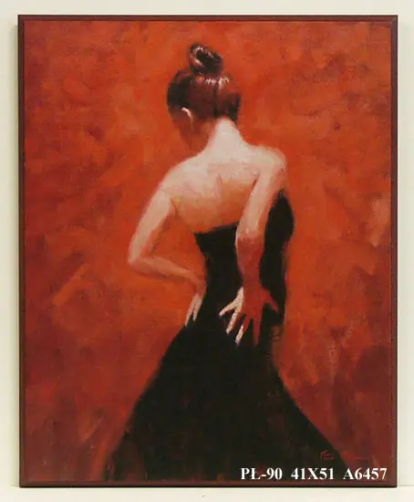 Obraz Tancerka w czarnej sukience 41x51 cm