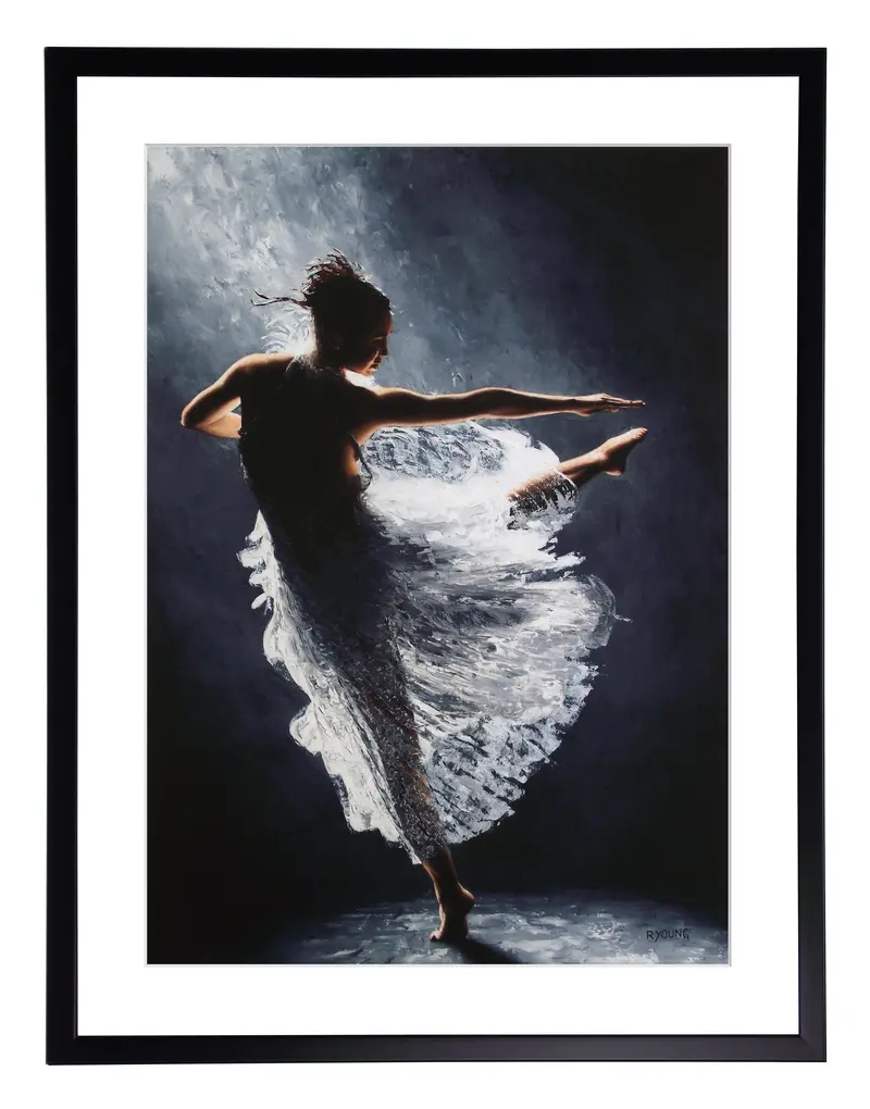 Obraz Taniec w szyfonowej sukience w ramie 60x80 cm