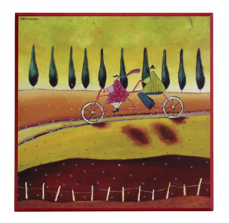 Obraz Tęczowe pola 51x51 cm