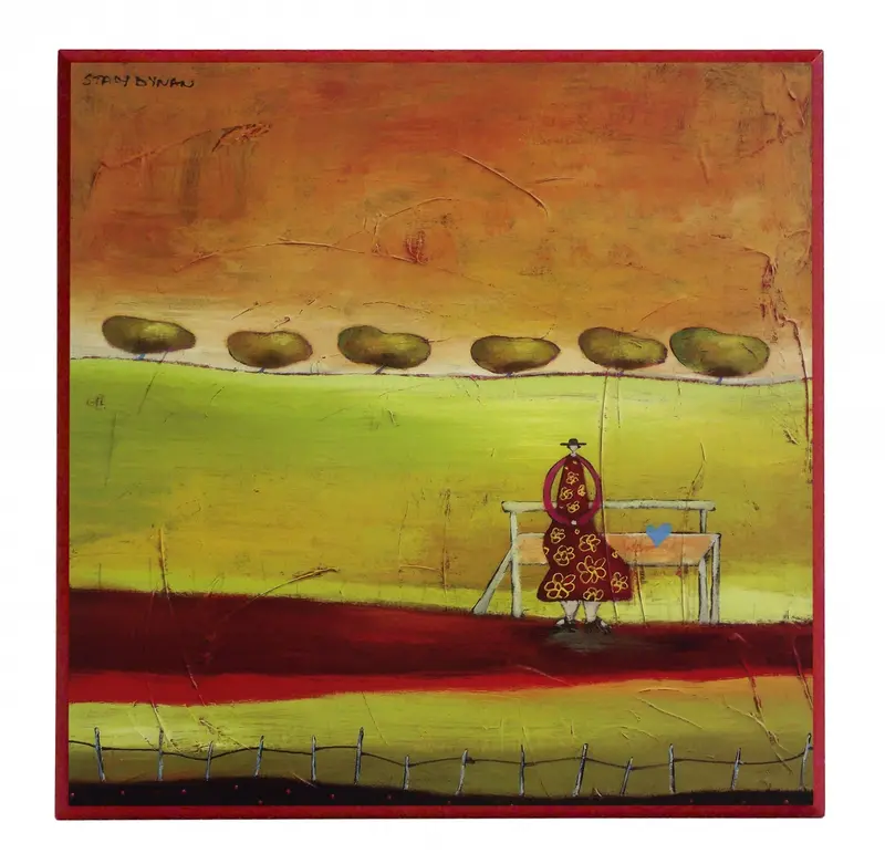 Obraz Tęczowe pola 51x51 cm
