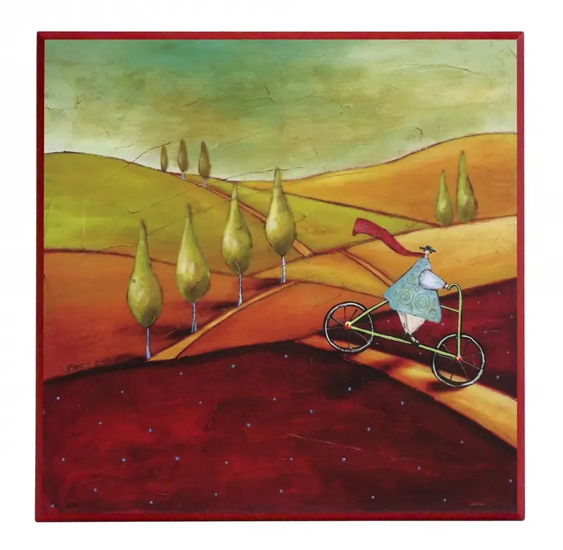 Obraz Tęczowe pola 51x51 cm