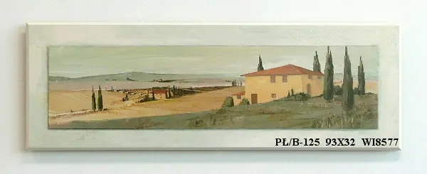 Obraz Toskańska wioska 93x32 cm
