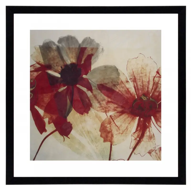 Obraz Transparentne kwiaty 1 w ramie 60x60 cm