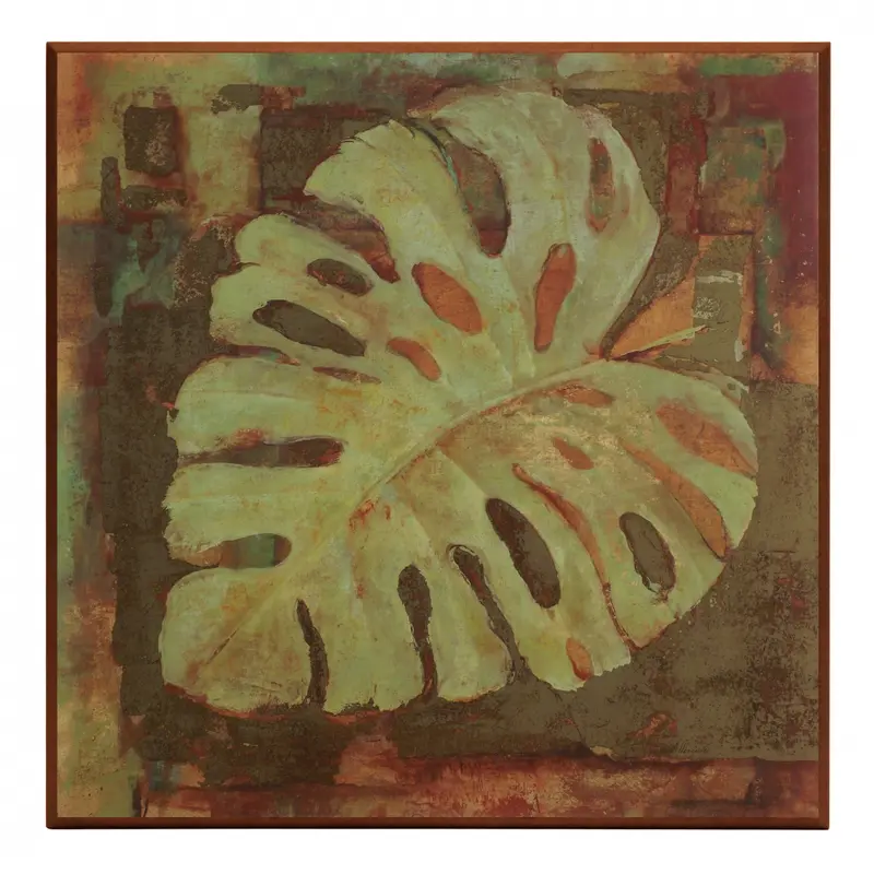 Obraz Tropikalny liść II na płycie 51x51 cm