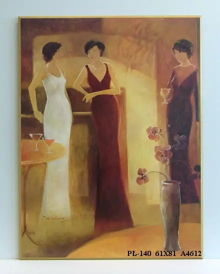 Obraz Trzy panie w kawiarni 61x81 cm