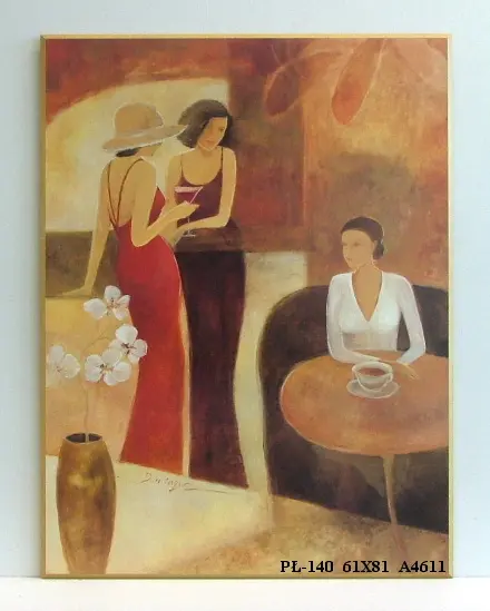 Obraz Trzy panie w kawiarni 61x81 cm