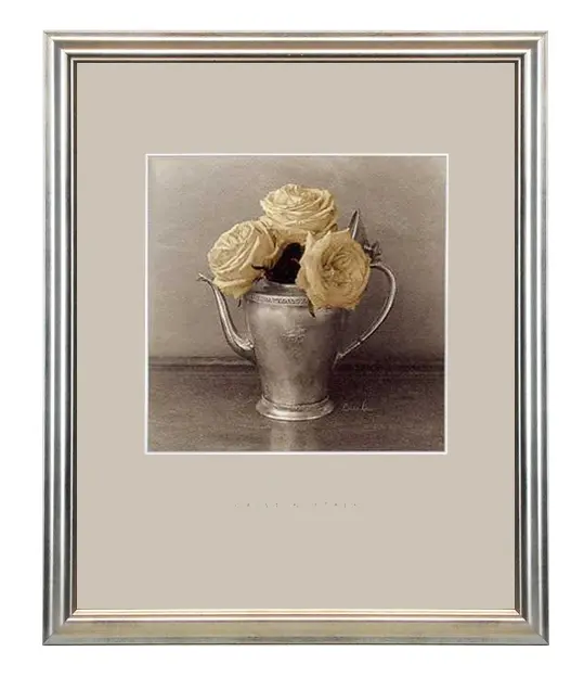 Obraz Trzy róże w cynowym dzbanku, fotografia w ramie 40x50 cm