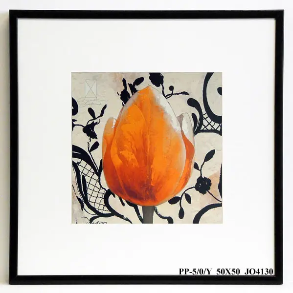Obraz Tulipan na ornamencie 50x50 cm