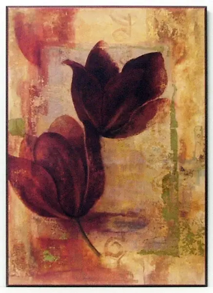Obraz Tulipany na abstrakcyjnym tle 51x71 cm