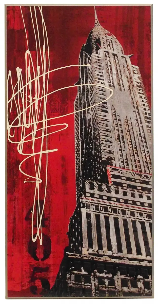 Obraz W czerwieni, Chrysler 51x101 cm