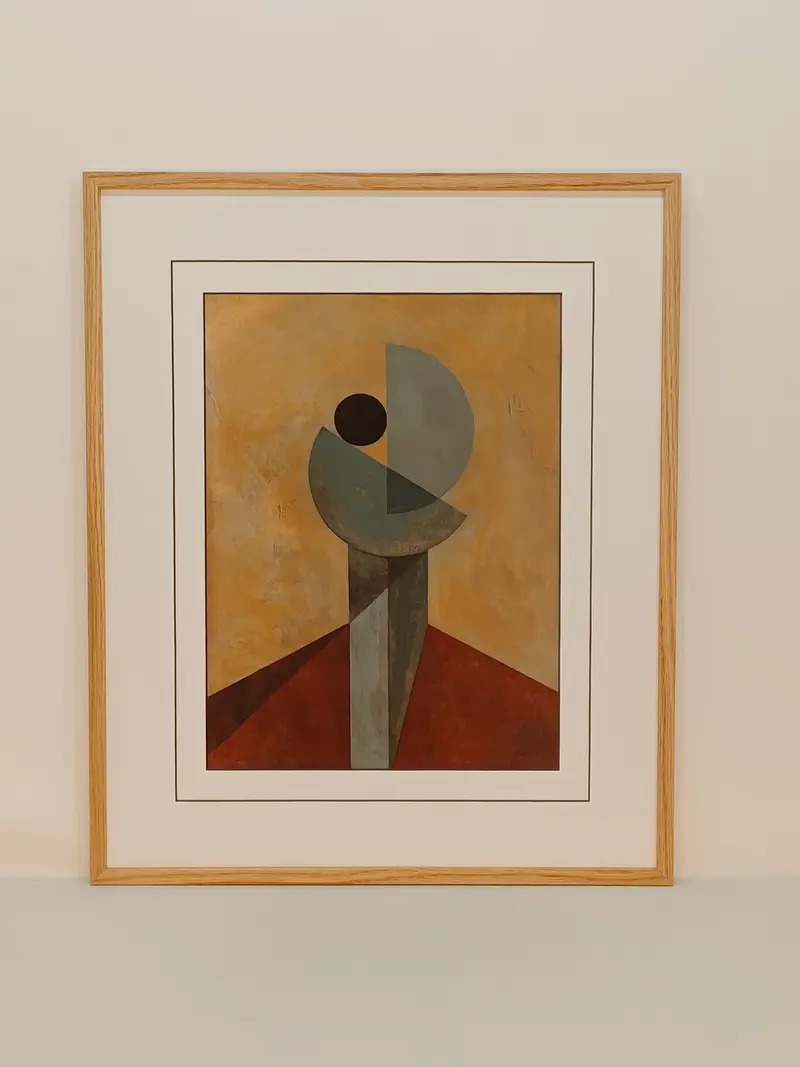 Obraz W tył zwrot w ramie dąb naturalny woskowany 46x56 cm