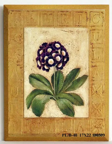 Obraz W złotej oprawie, prymulka 17x22 cm