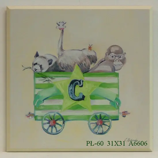 Obraz Wagon ze zwierzętami 31x31 cm