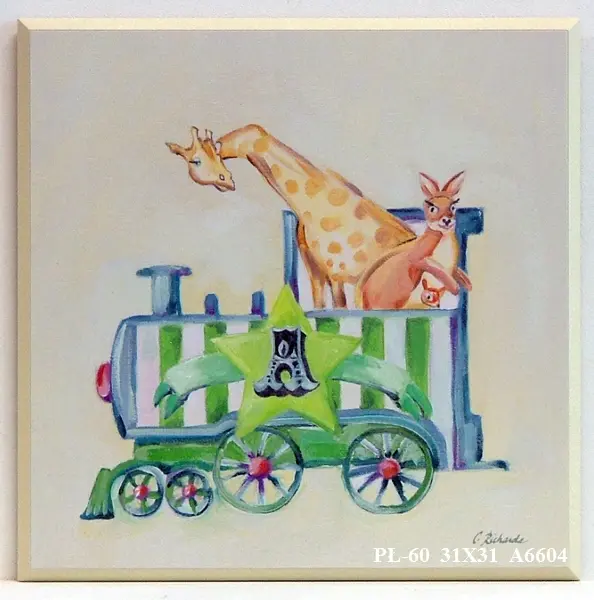 Obraz Wagon ze zwierzętami 31x31 cm