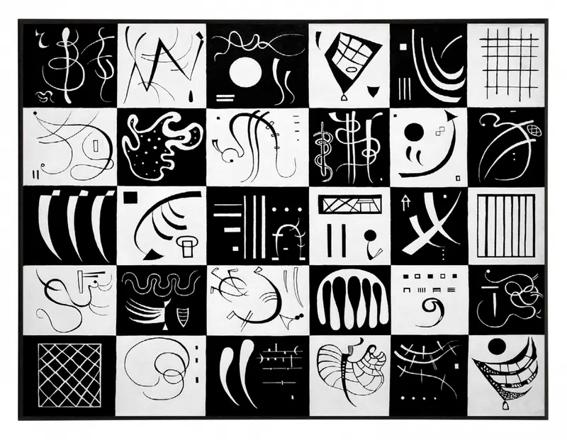 Obraz Wassily Kandinsky, 'Trente' na płycie 81x61 cm