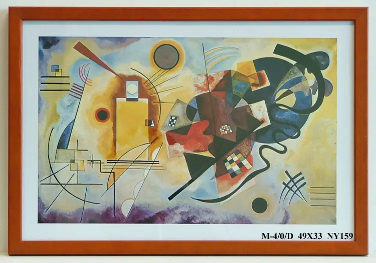 Obraz Wassily Kandinsky ' Żółty, czerwony, niebieski' 49x33 cm