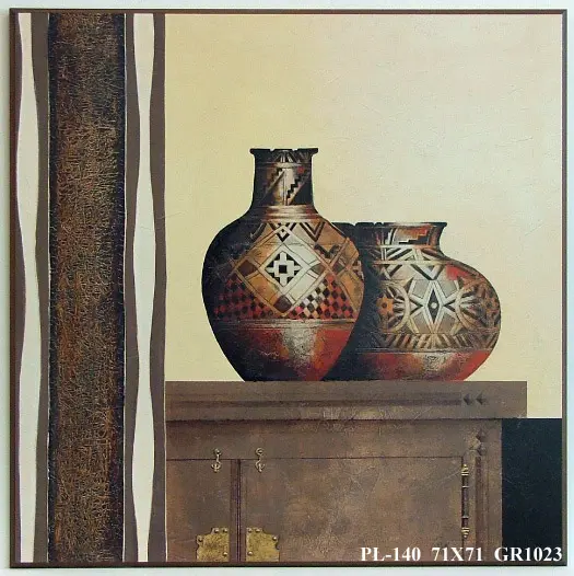 Obraz Wazy na komodzie 71x71 cm