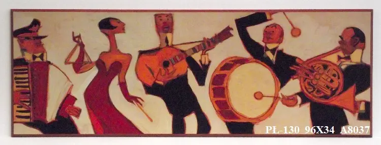 Obraz Wesoły zespół 96x34 cm