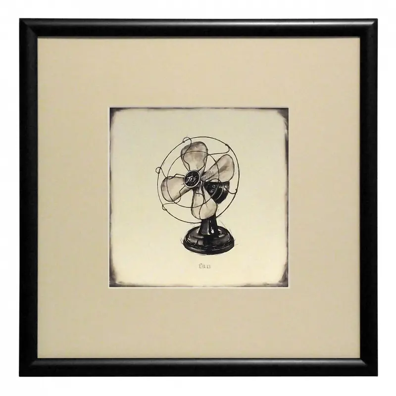 Obraz Wiatrak retro w ramie z passe-partout 30x30 cm