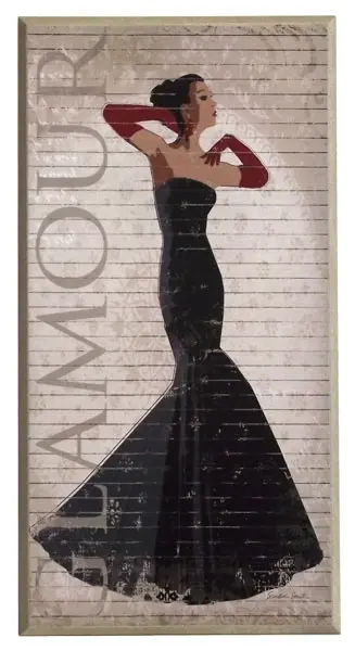Obraz Wieczorowa suknia, Glamour na płycie 25x51 cm