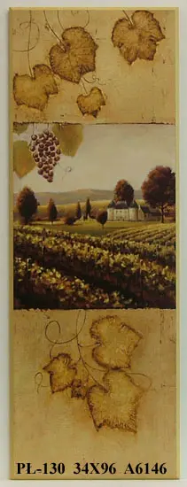 Obraz Winnica z pałacem 34x96 cm