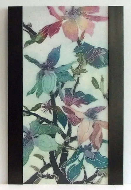 Obraz Witrażowe kwiaty 30x60 cm