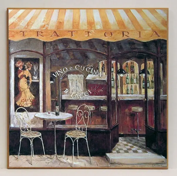 Obraz Witryna włoskiej tawerny 61x61 cm