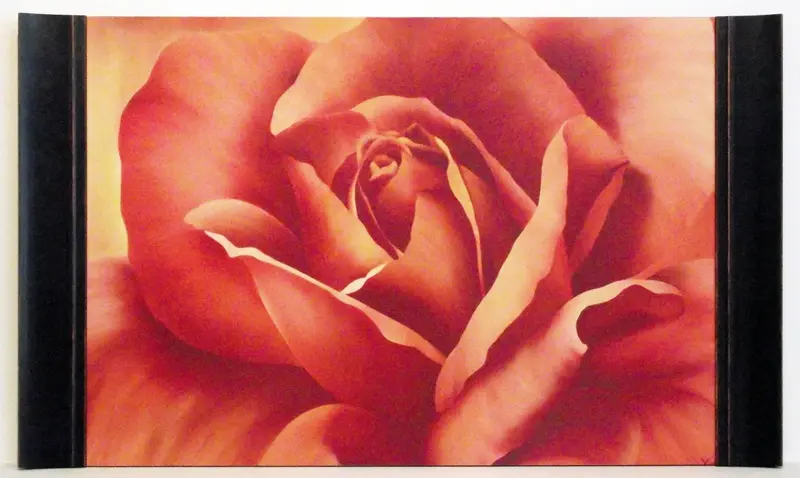 Obraz Zbliżenie kwiatu pomarańczowej róży 70x49 cm