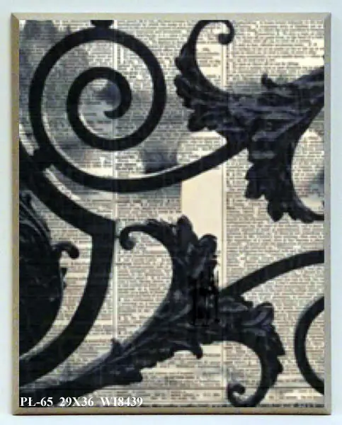 Obraz Zdjęcie starodawnej bramy na tle gazety 29x36 cm