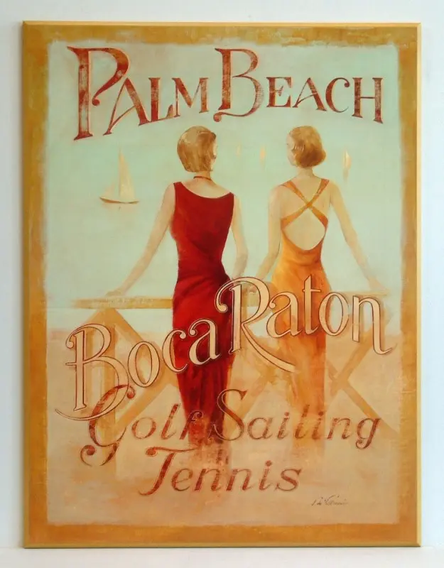 Obraz Żeglarski Resort, Palm Beach na płycie 61x81 cm