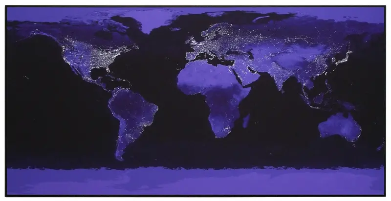Obraz Ziemia nocą, fotografia NASA 101x51 cm