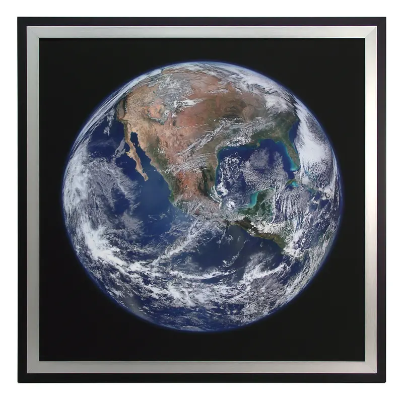 Obraz Ziemia z kosmosu, kolorowa fotografia NASA w ramie 70x70 cm