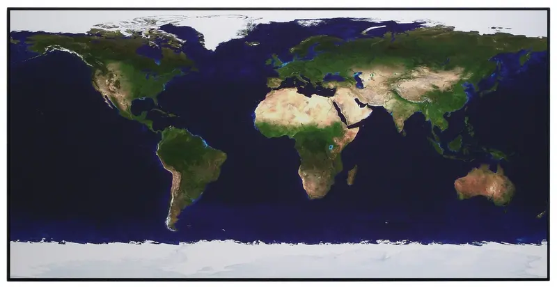 Obraz Ziemia za dnia, fotografia NASA 101x51 cm