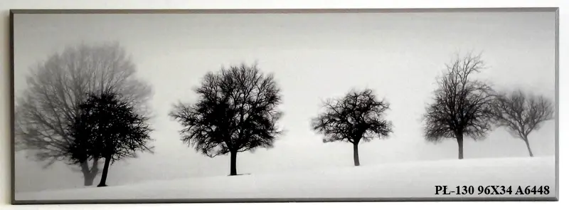 Obraz Zimowy pejzaż, drzewa 96x34 cm