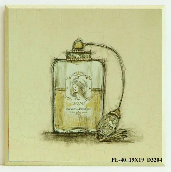Obraz Złote akcenty, perfumy 19x19 cm
