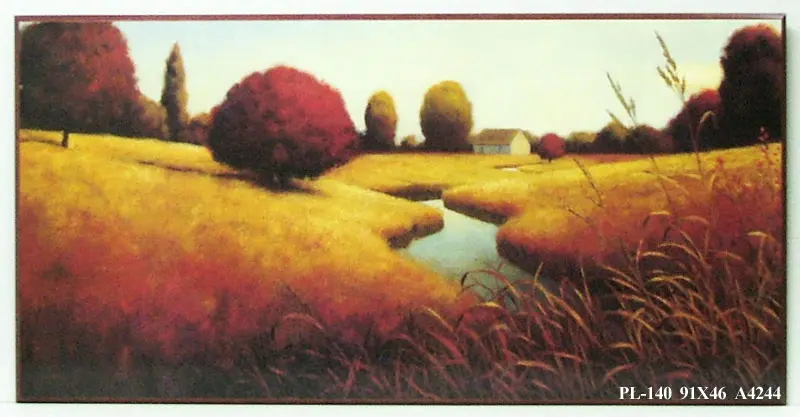 Obraz Złote pola nad rzeką 91x46 cm