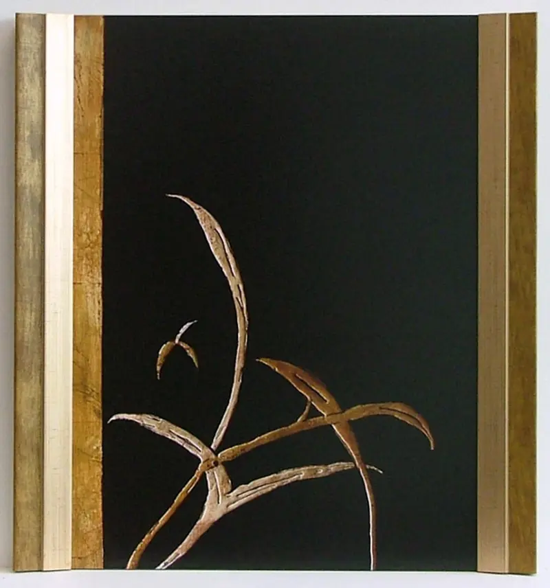 Obraz Złote trawy w półramie 45x60 cm