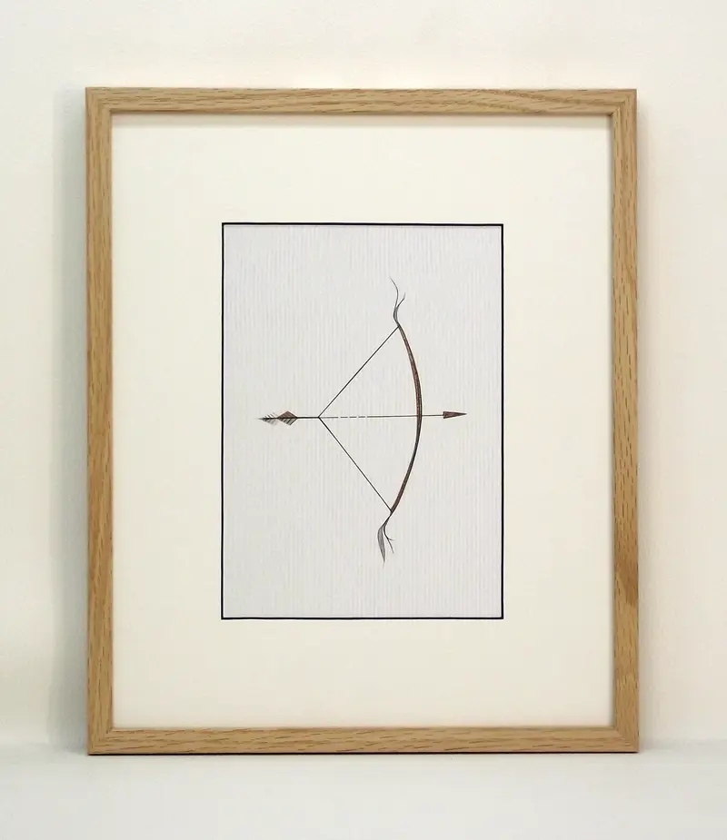Obraz Znak zodiaku „Strzelec” 27x33 cm - w ramie dąb naturalny woskowany