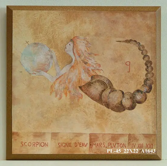 Obraz Znaki zodiaku, skorpion 22x22 cm