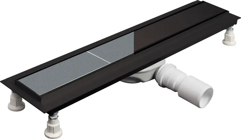 Odpływ liniowy podłogowy 60 cm - Odwracalny Neo Czarny mat
